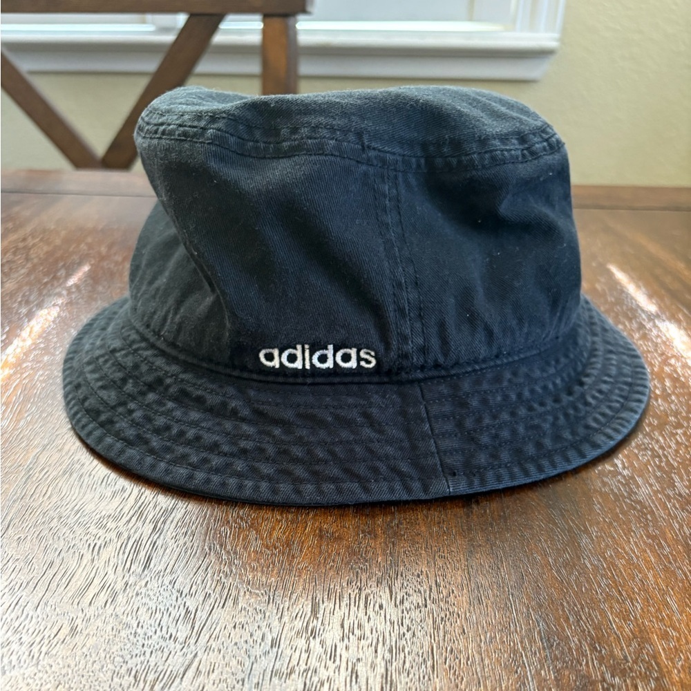 Adidas Aeroready Black Cotton Bucket Rim Hat One Size Women